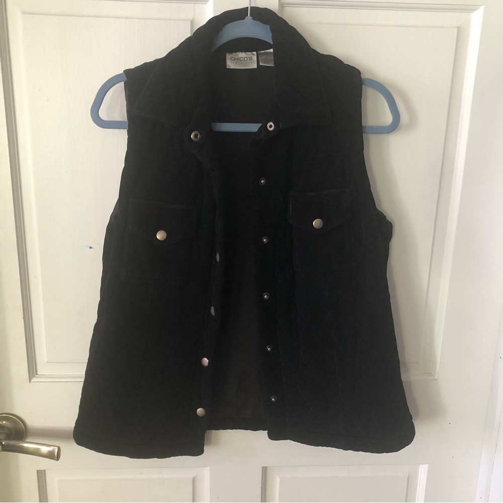 Chicos quilted boxy vest layering waist coat